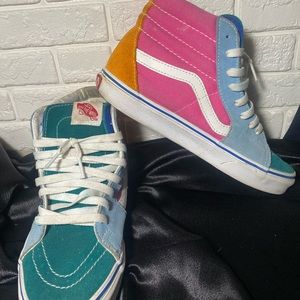 Womens multi colored hi-top vans